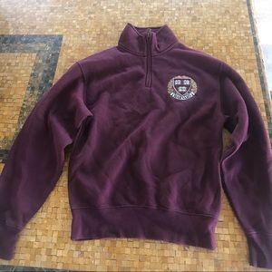 Jansport Harvard maroon quarter zip sweatshirt